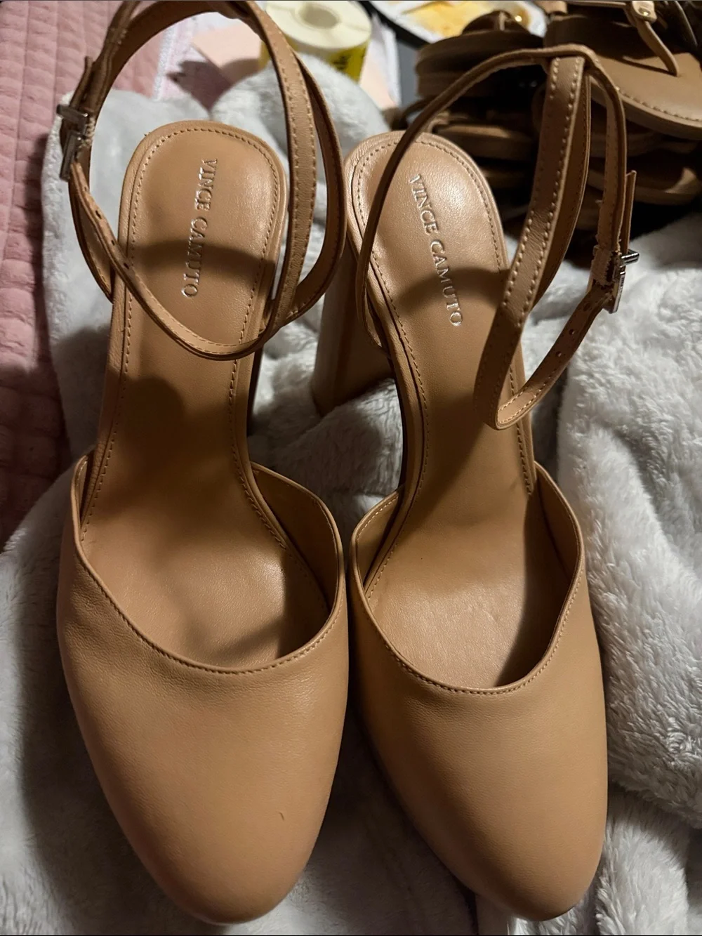 💜Vince Camuto Patrissya Women's Platform Pump High Heel Leather Shoes Size:9
